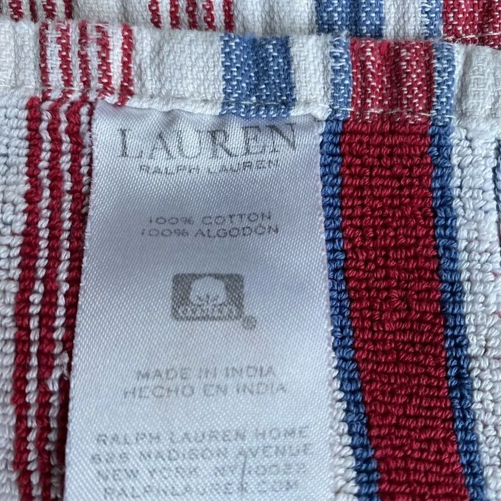 Ralph Lauren Plaid over Striped Hand Towel